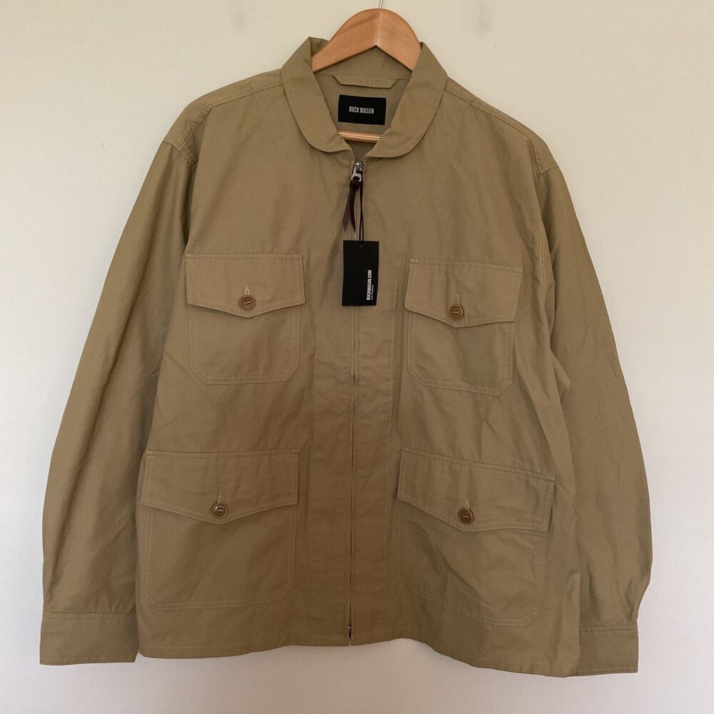 Buck Mason Flight Khaki  Breakwater Flyers Jacket Sz XL Preppy Military Sporty